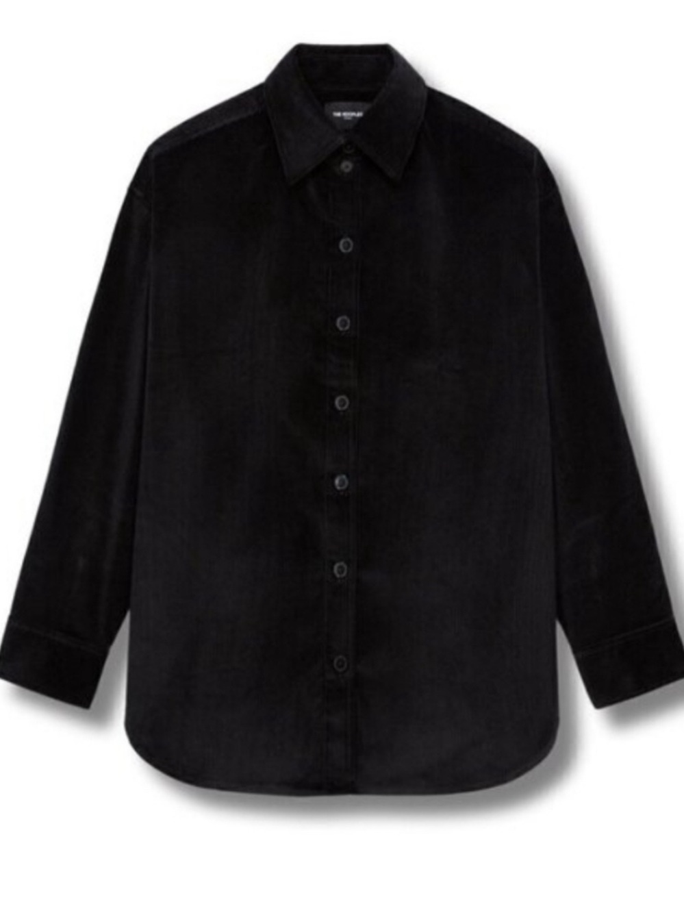 The KOOPLES Black Oversized Corduroy Button-Up Shirt